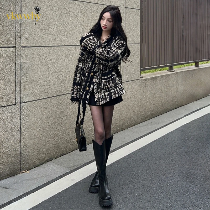 黑色小香风百搭羽绒外套女小个子春秋冬新款法式加厚休闲短款上衣