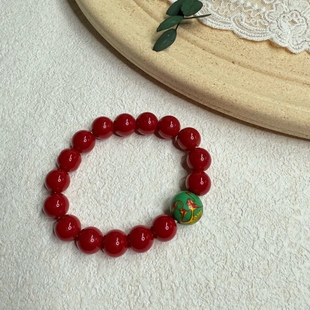 非金属玻璃手链 【六六中古】孤品复古手链th5892不限手围