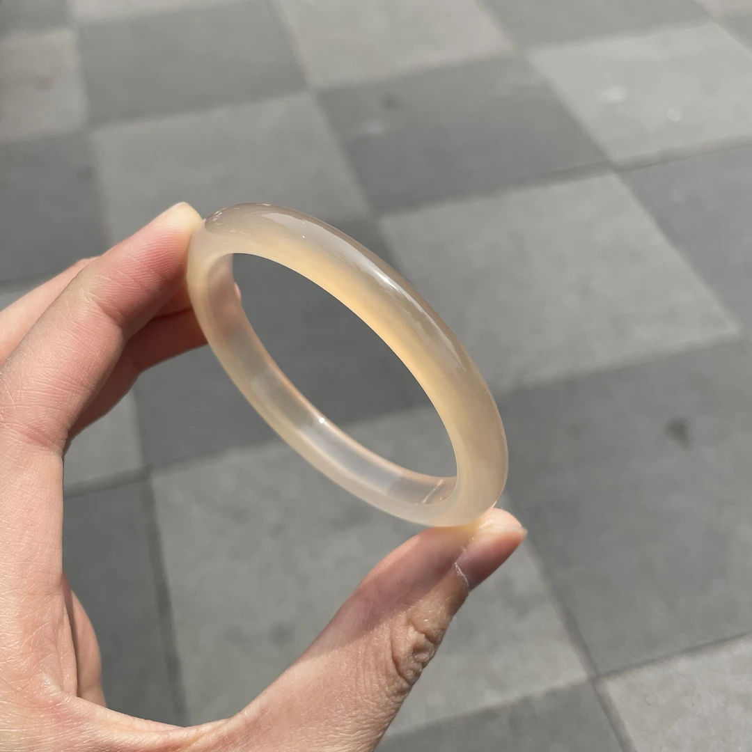 圈口54+正圈细条浅色飘糖飘龙鳞纹内侧小坑介意勿拍！玛瑙