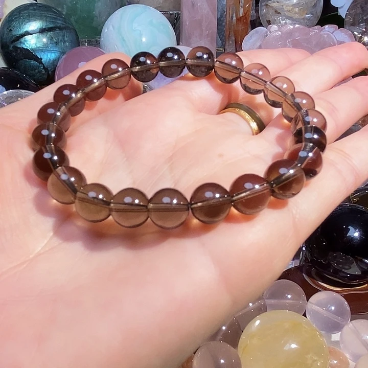 石材顶顶茶水晶手链