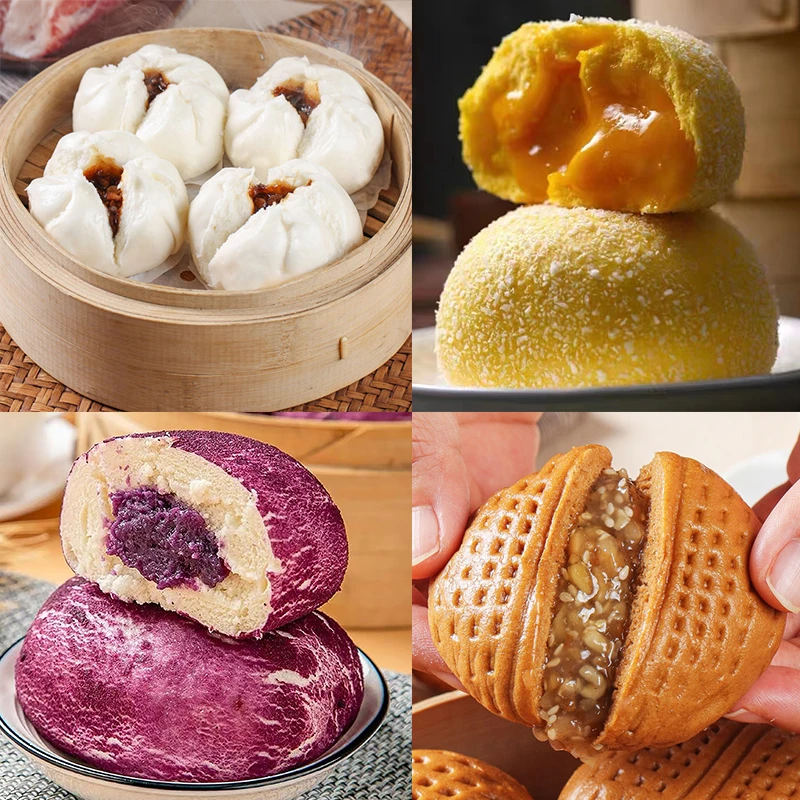 广州茶楼开口蜜汁叉烧包300g/袋早茶点心早餐顺丰包邮