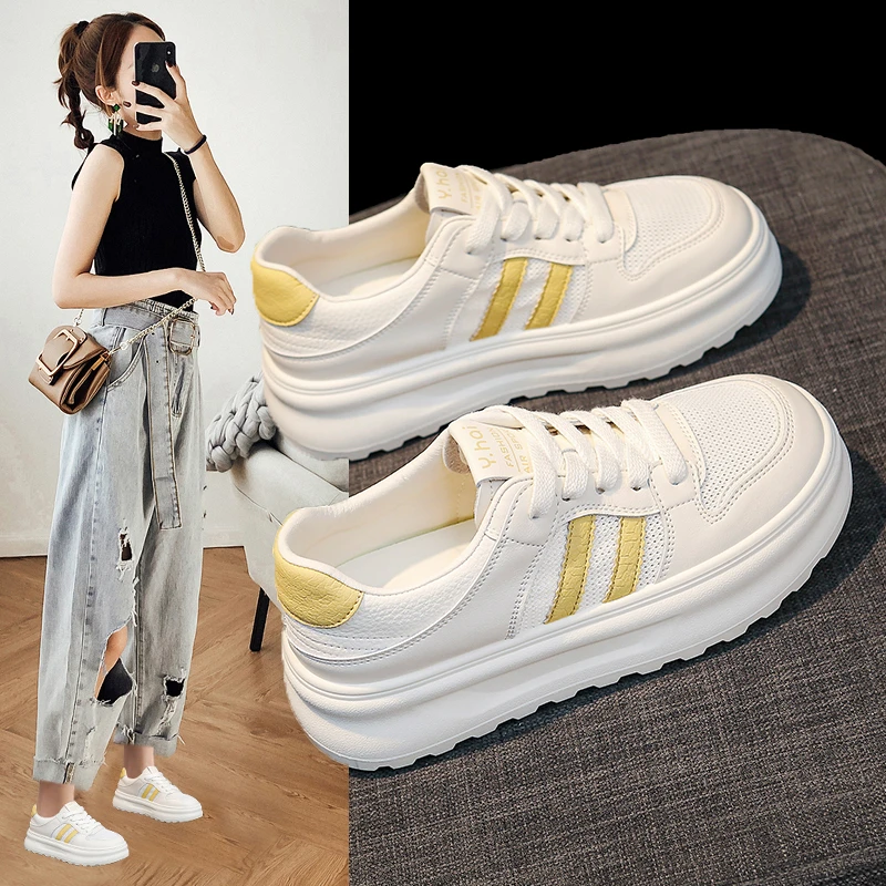 韩版夏季鞋子网面时尚休闲鞋时尚薄款春秋百搭透气运动厚底女鞋