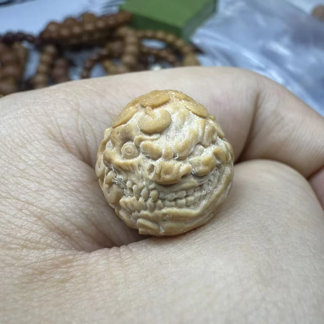 猴头 单颗 雕刻  财宝一念 精修