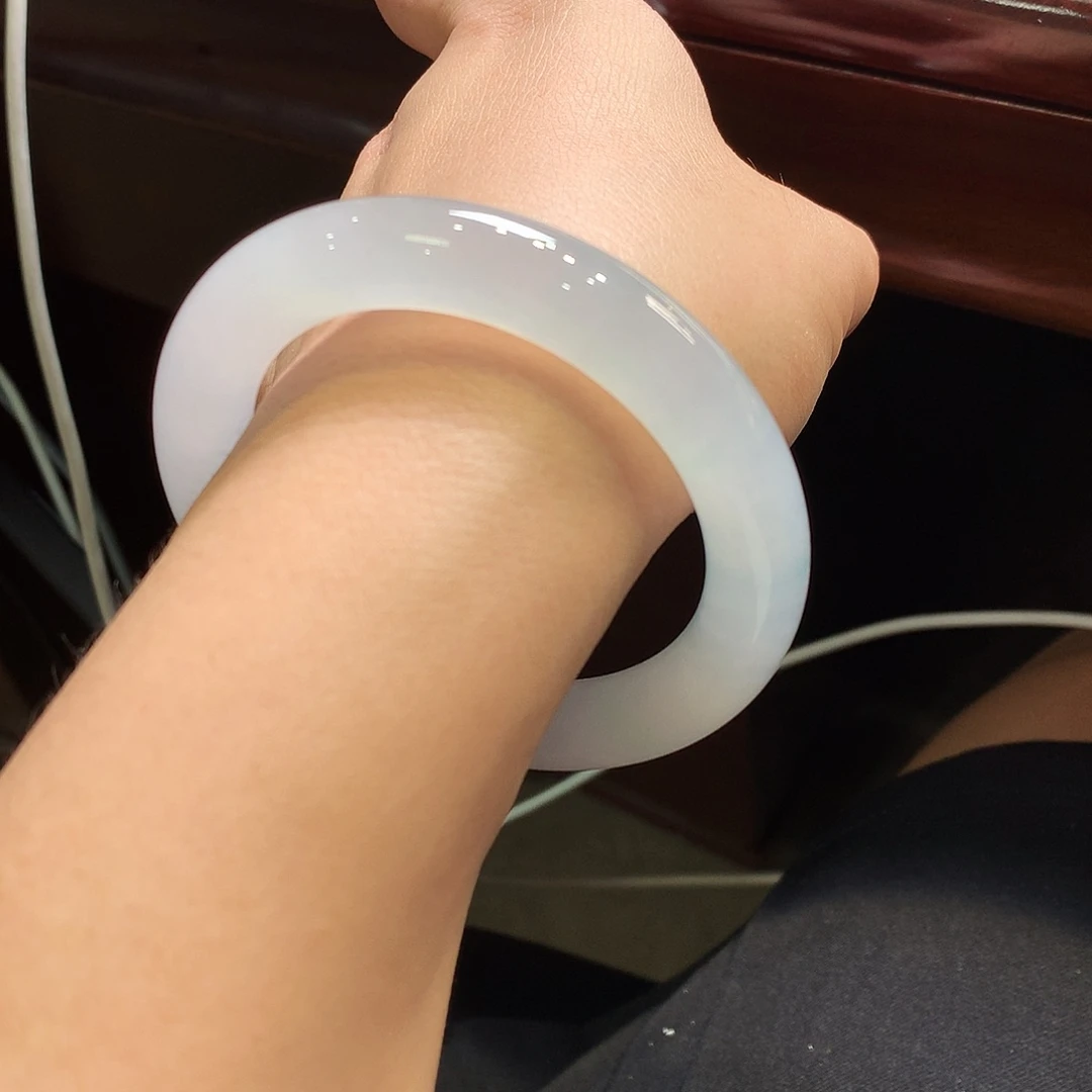 未镶嵌手镯翡翠冰种起光圆条