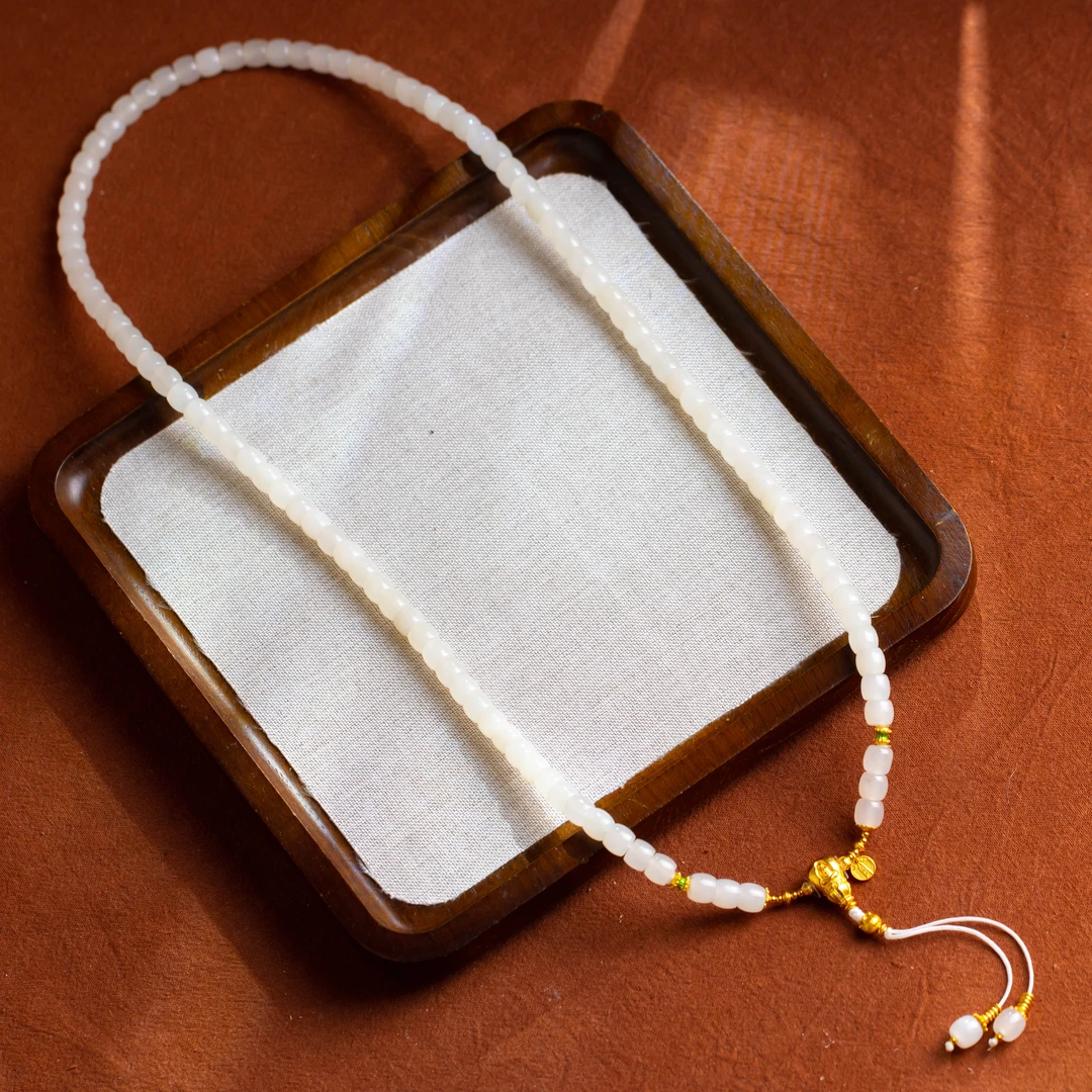 和田玉直切气质时尚妈妈链