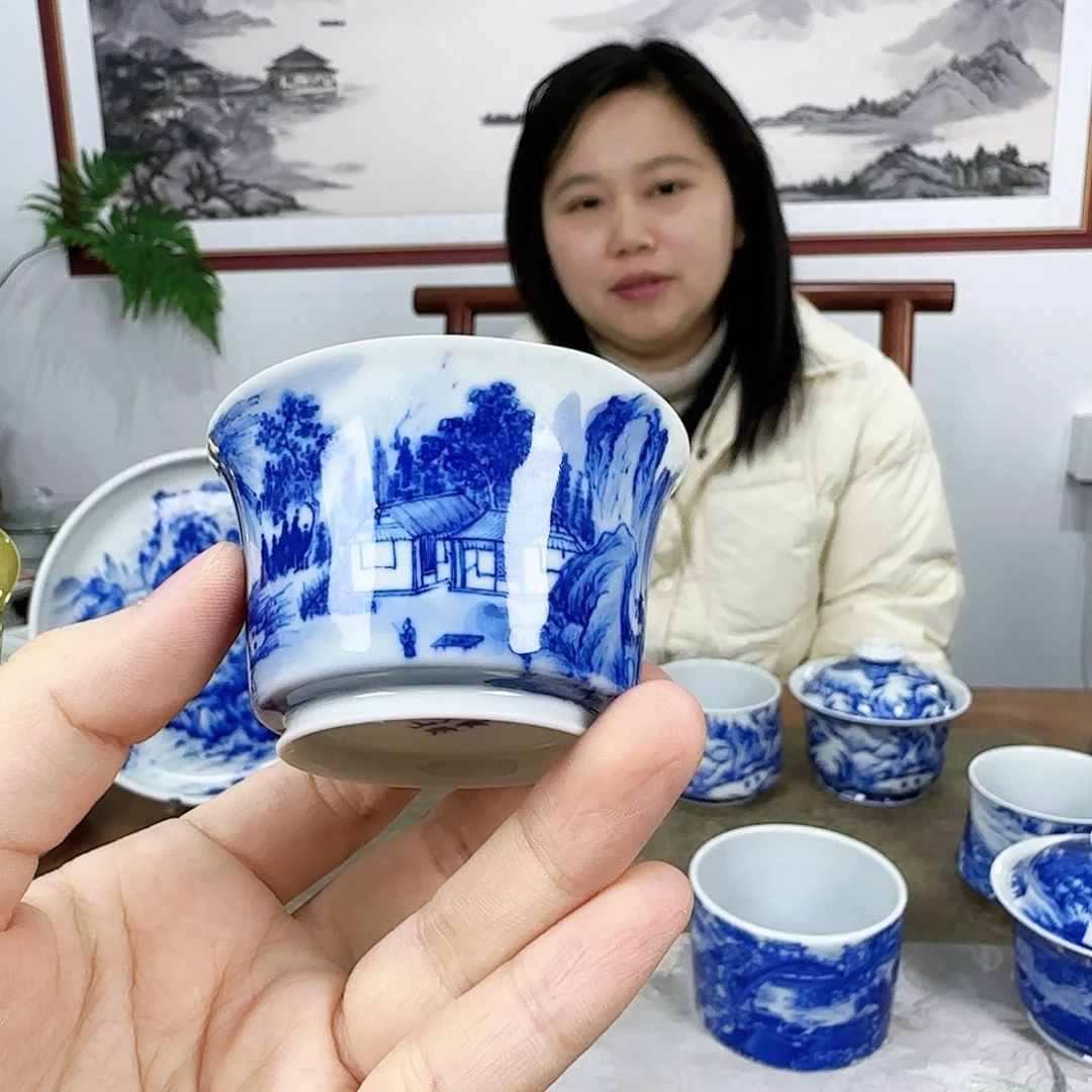 青花山水标杆：天青山房！！