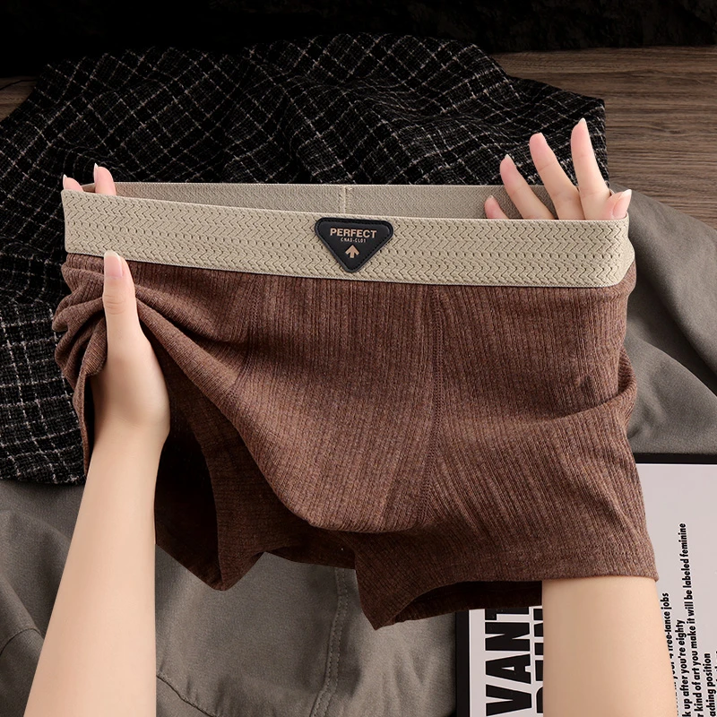 男士棉质舒适内裤青年潮流中腰时尚透气裤头男士高档四角平角内裤