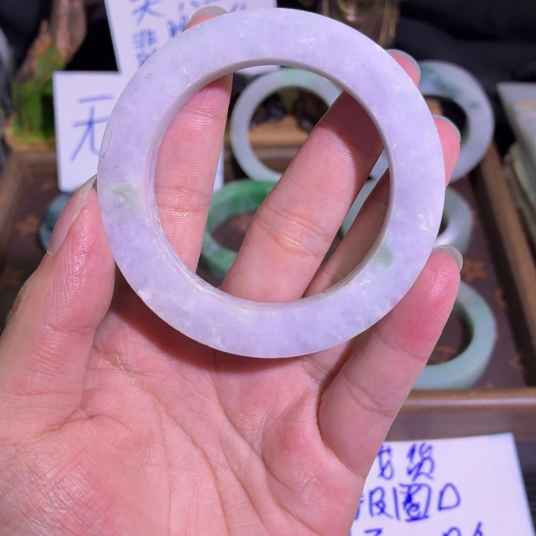 定制翡翠未镶嵌翡翠A货毛胚手镯定制