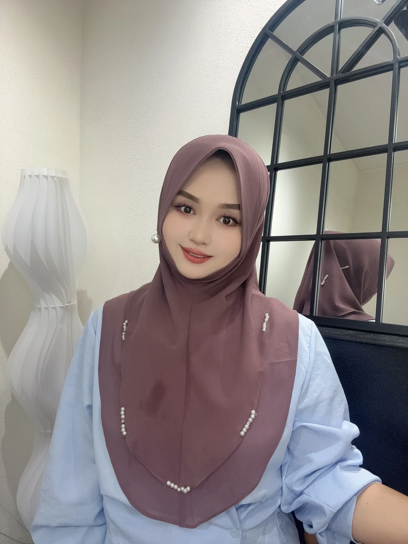 韩冰福利高品质马来款正版燕尾手工套头纱巾（流星）