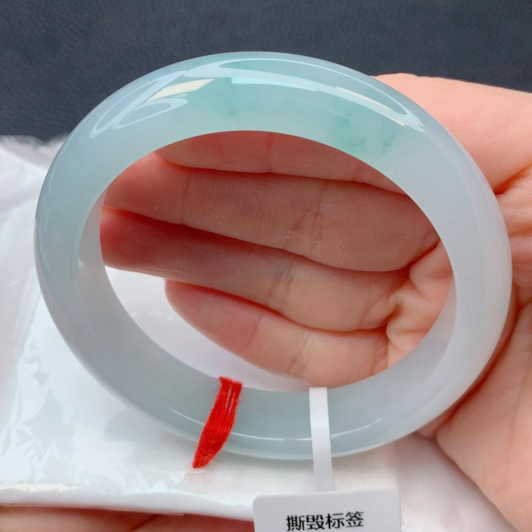 翡翠未镶嵌手镯57-58冰种起胶光飘花