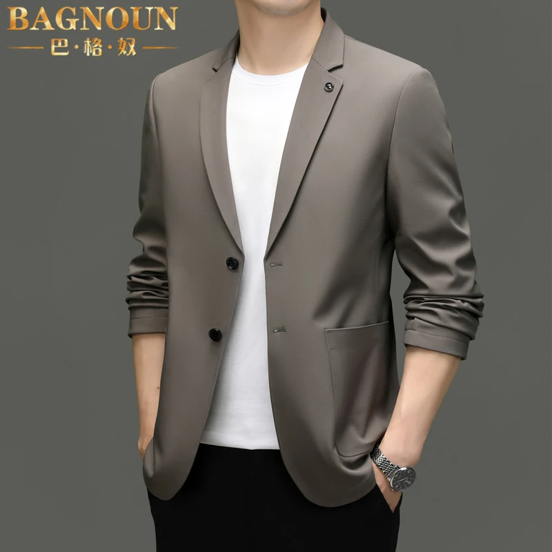 巴格奴西服男士秋季新款时尚高端潮流中年礼服商务休闲男单西外套