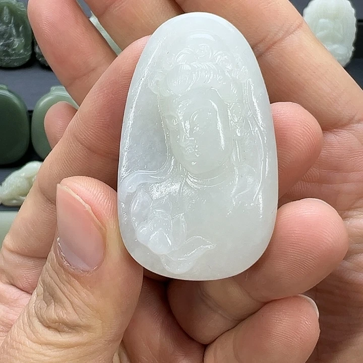 和田玉观音牌未镶嵌