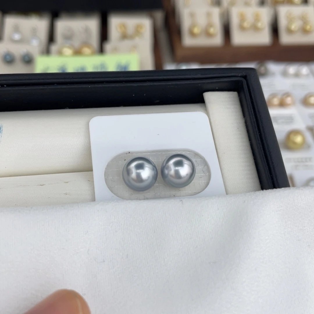 海水珍珠耳饰未镶嵌大溪地9