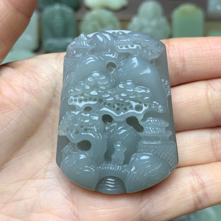 和田玉未镶嵌颈饰