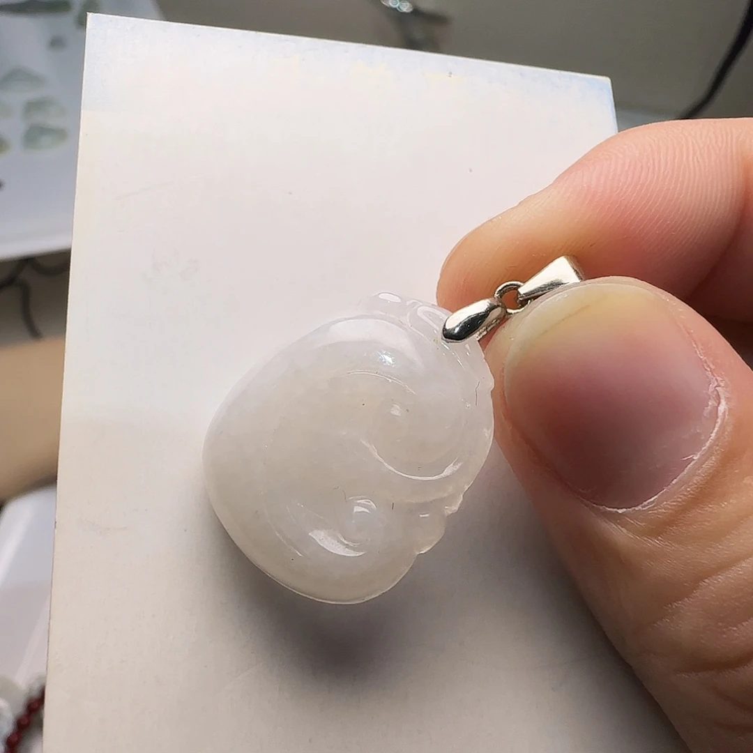 翡翠银S925镶嵌颈饰