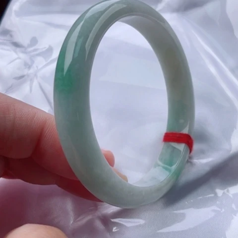 翡翠手镯未镶嵌正57.7无纹裂48小时鉴赏期