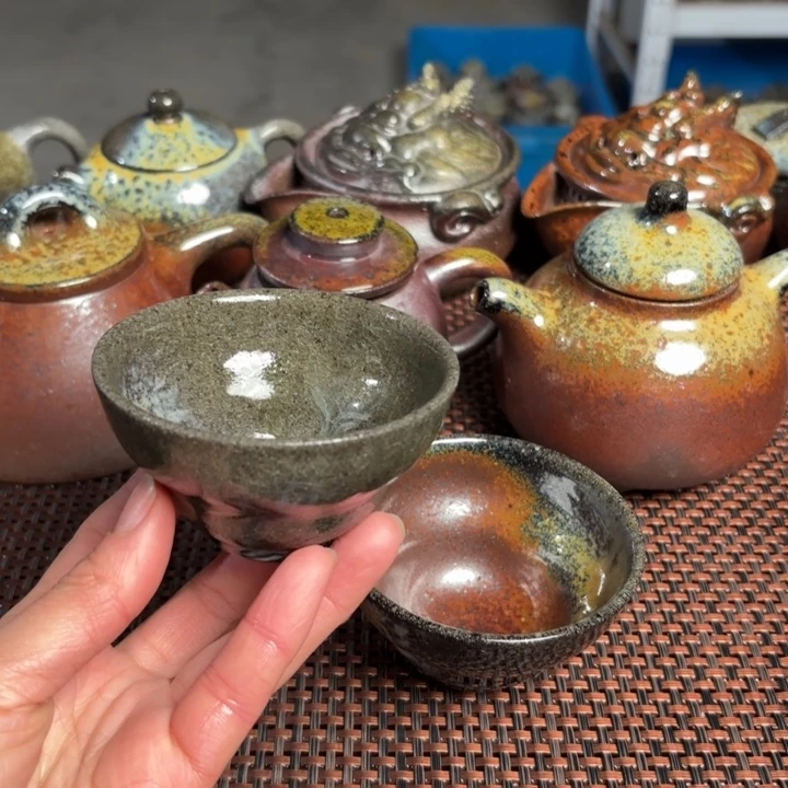 紫砂茶壶木*花小葫芦杯100 C