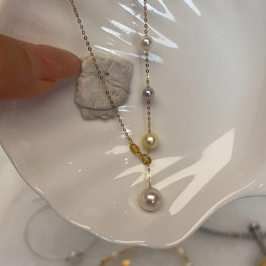 海水珍珠18K金镶嵌项链