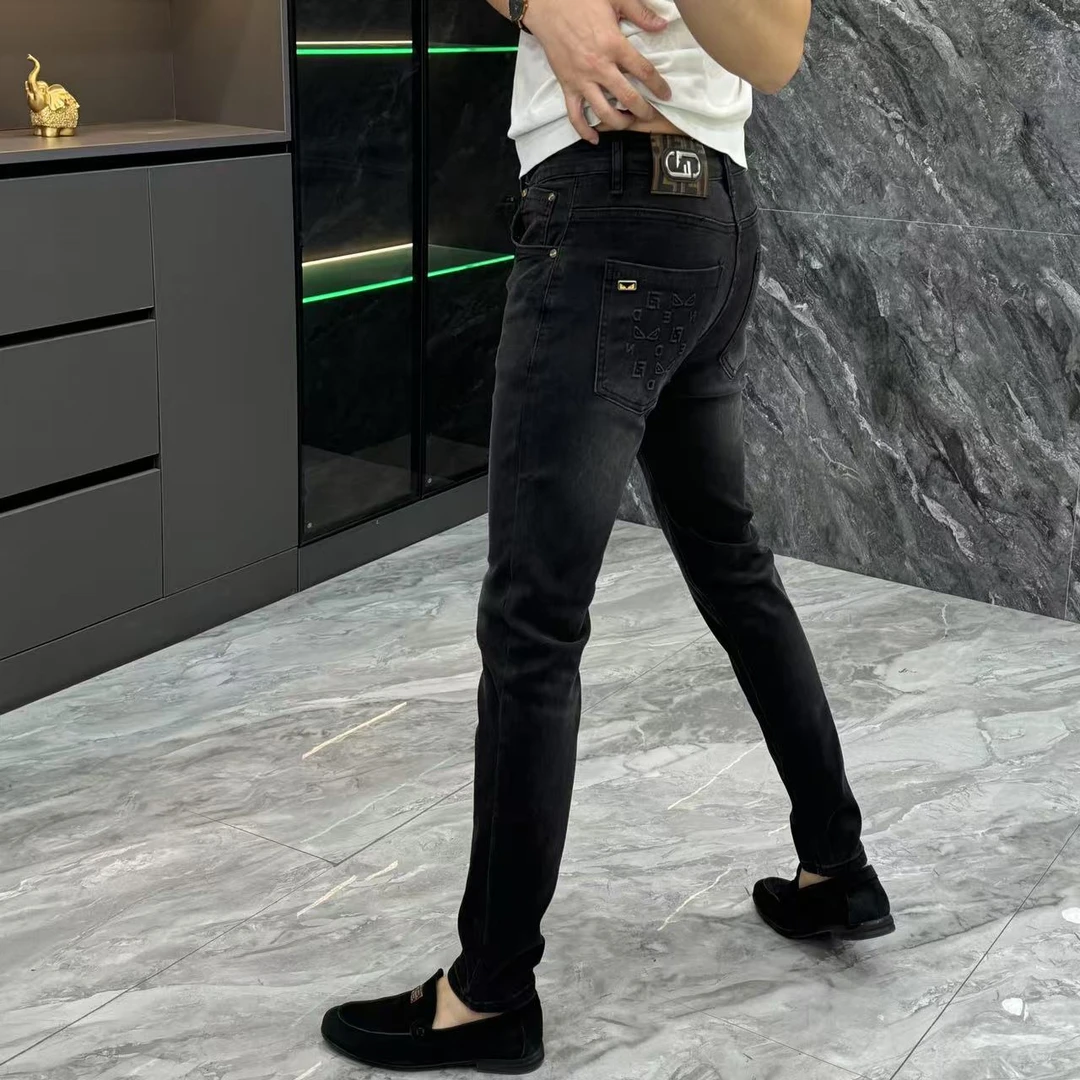 7063-春夏欧货修身小脚牛仔裤