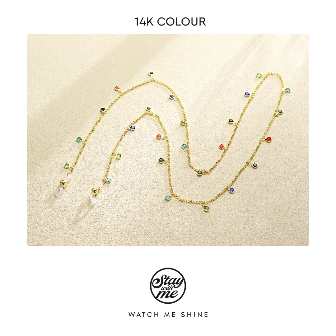 STAY WITH ME 铜合金项链 小众设计gz0025眼镜项链