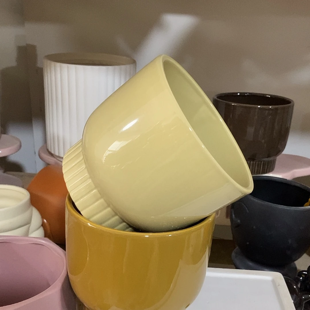 杯子陶陶盆有孔 瑕疵介意勿拍