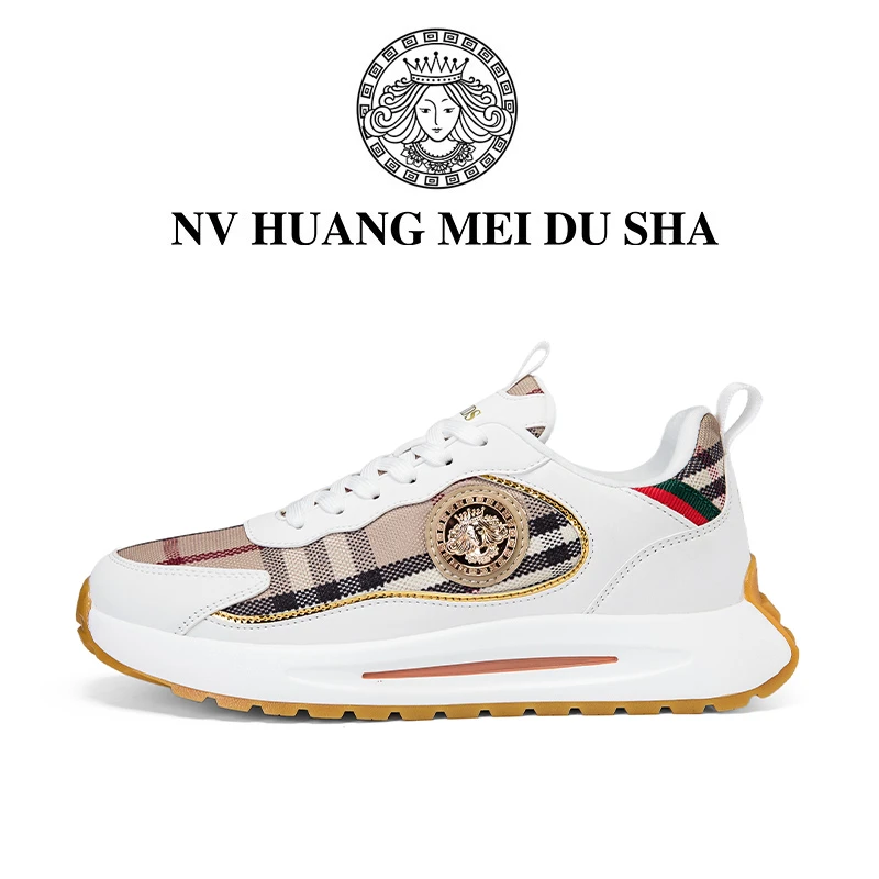 品牌：女皇美杜沙 轻奢时尚百搭情侣休闲透气四季潮鞋 M8898