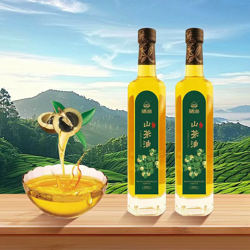 硒海自有万亩老树茶林基地 压榨一级野生山茶油500ml 营养植物油