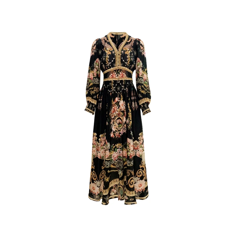 【2025-禾枫原创】重磅100桑蚕丝连衣裙HF25010