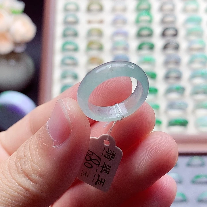 翡翠未镶嵌戒指14-15号