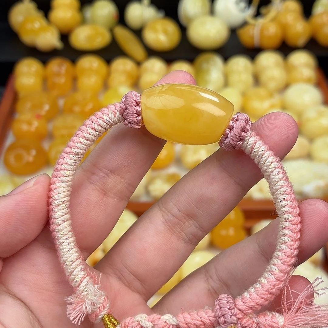 蜜蜡未镶嵌毛衣链蜜蜡