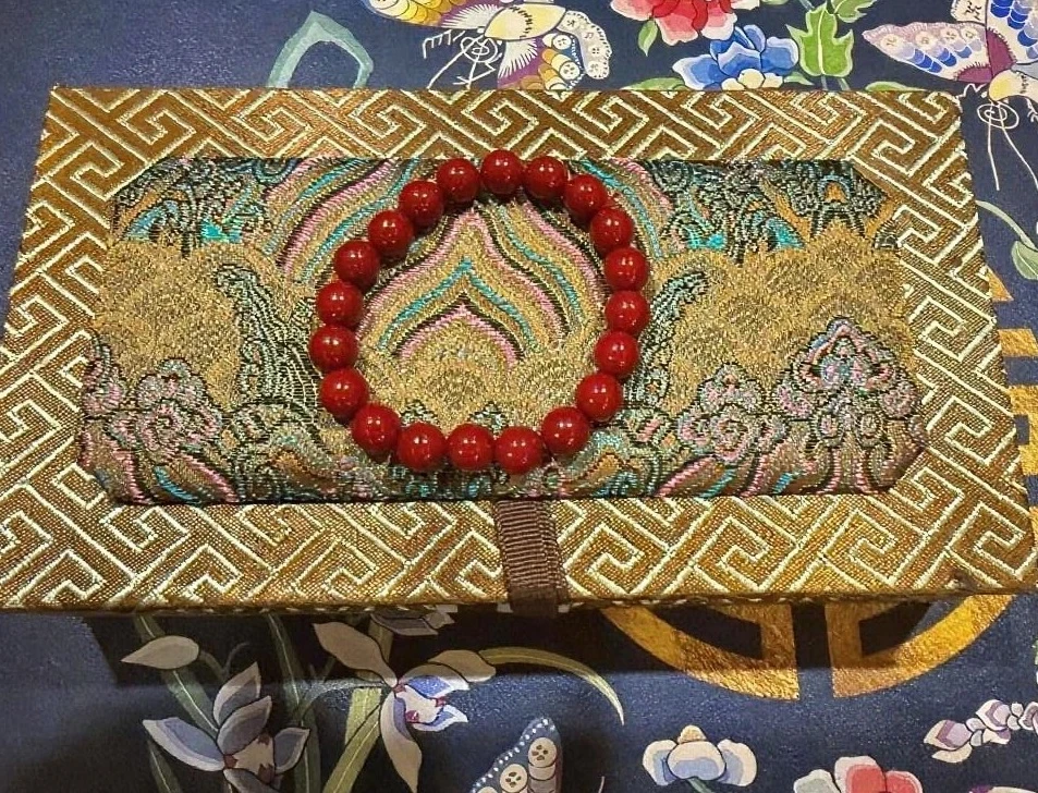 天然辰砂【官方甄选】朱砂手串吉祥招福气纳财套装带礼盒-368-LJ-9