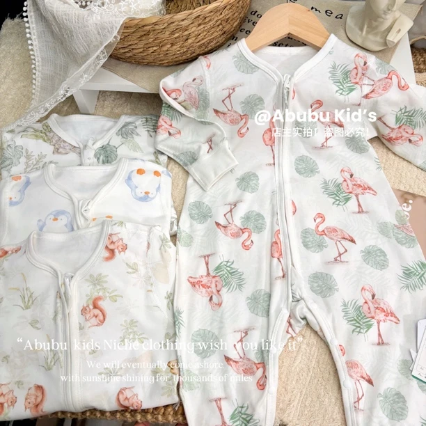 Abubukids·全棉睡袋无骨宝宝爬服拉链防踢被四季款婴儿分腿睡袋