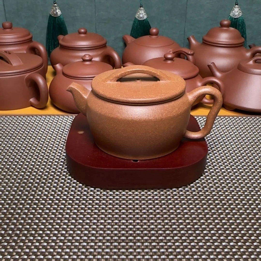 嘻***录茶壶紫砂老团泥汉瓦壶160ml