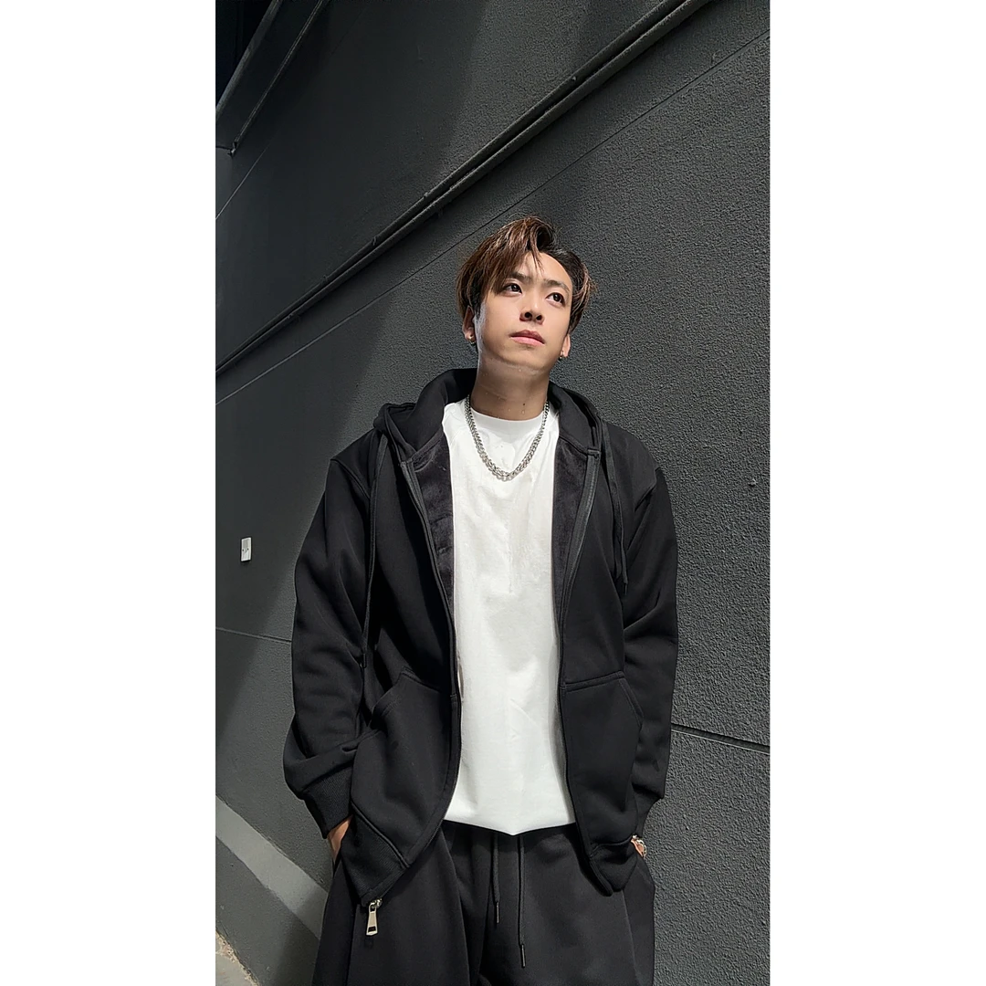 FJ秋冬新款重磅美式复古拉链开衫外套宽松慵懒风百搭加绒连帽卫衣