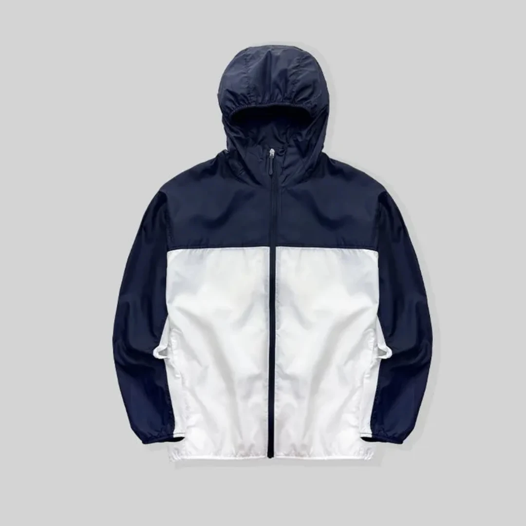 男女同款中性连帽防晒衣超薄透气夏季薄款户外运动风8802