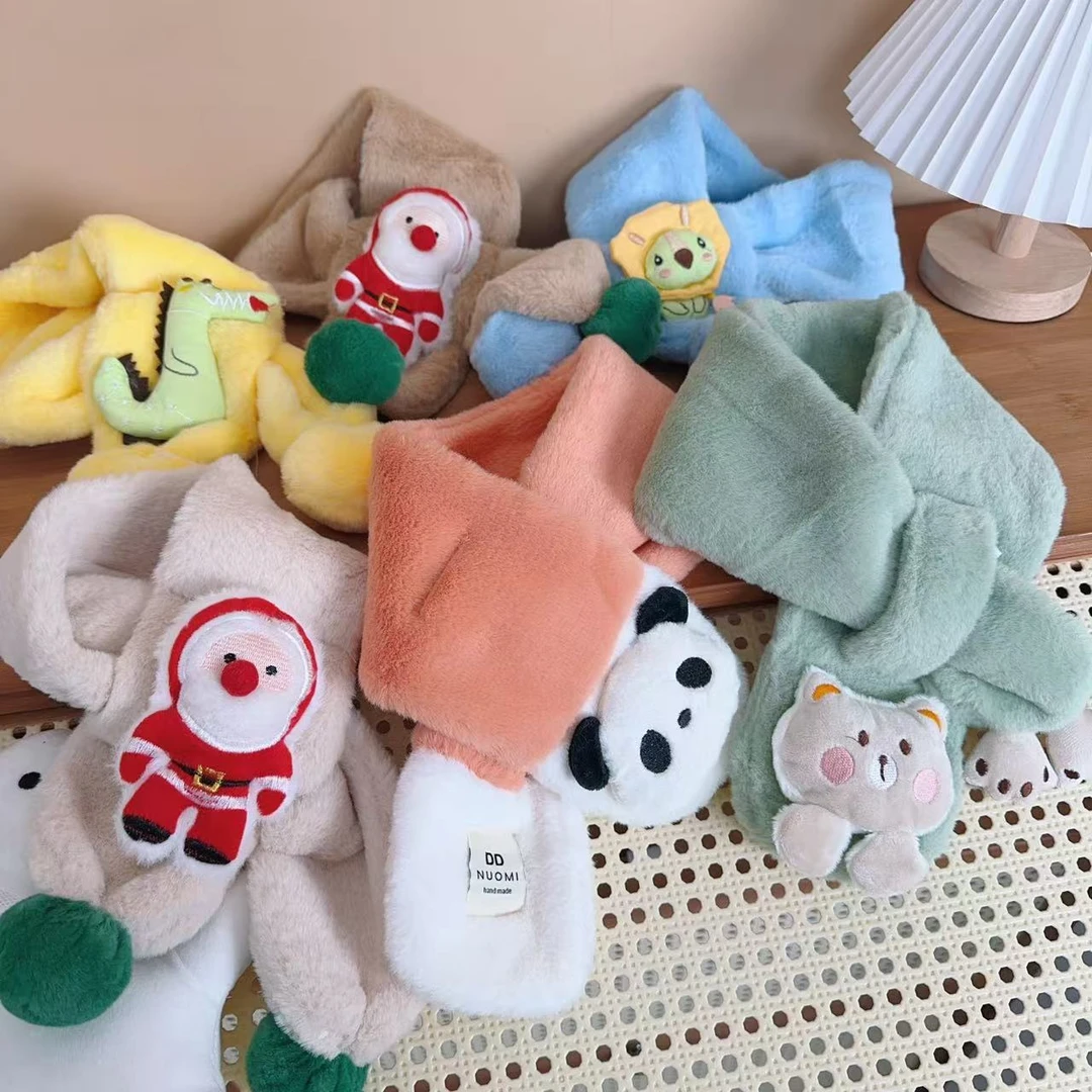 儿童卡通T绒围巾（实物以直播间讲解为准）