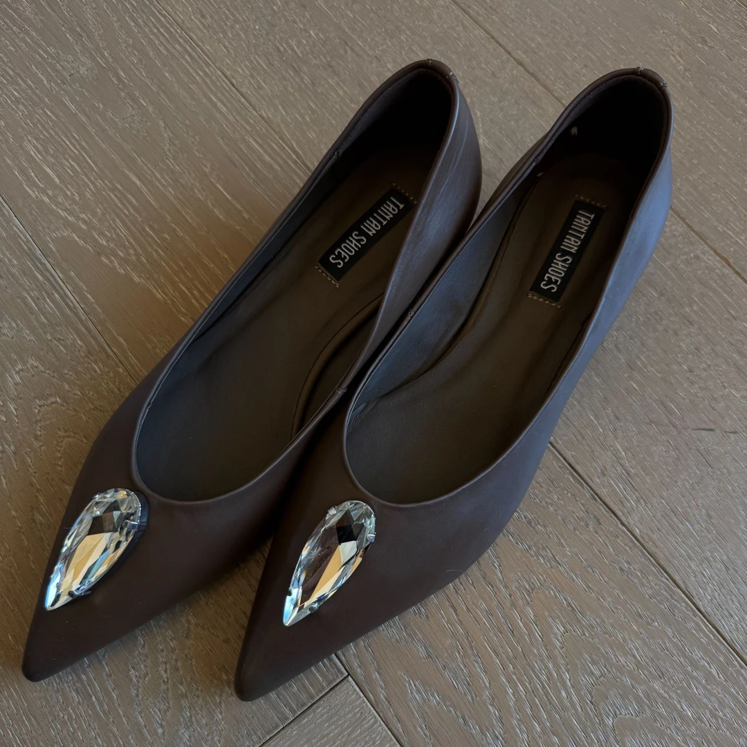 TANTAN 气质时尚百搭尖头低跟女士休闲鞋2641