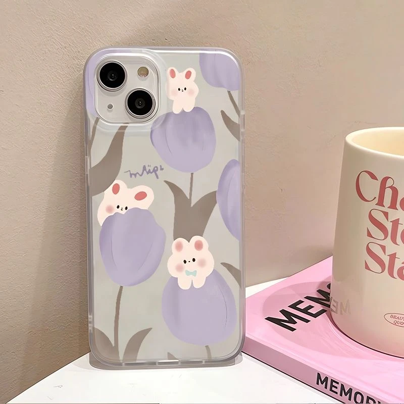 紫花猫磨砂壳适用于iphone16Epromax苹果手机壳全包大孔软壳