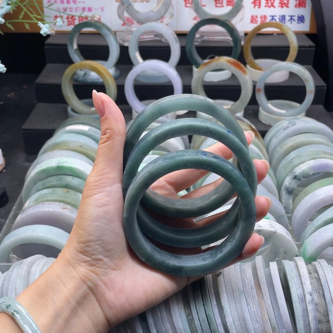 【闪购商品】未镶嵌手镯定制翡翠倒****遇