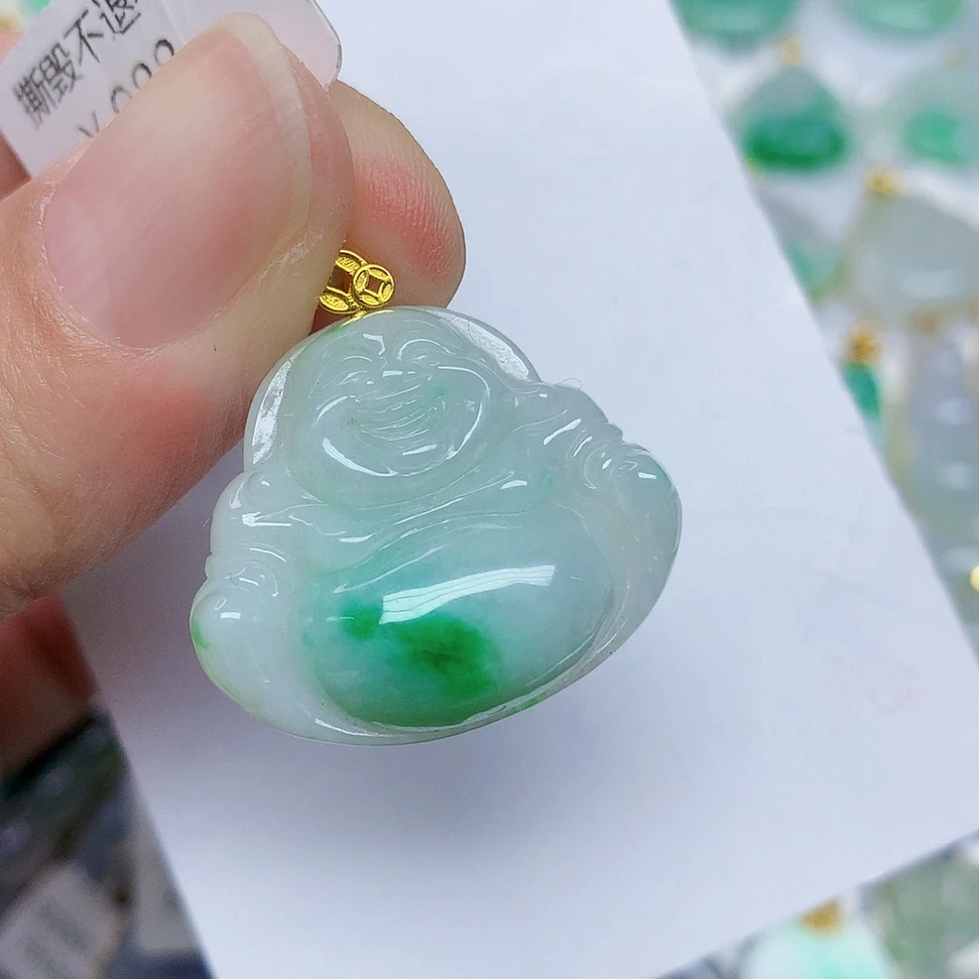 翡翠18K金镶嵌颈饰366789