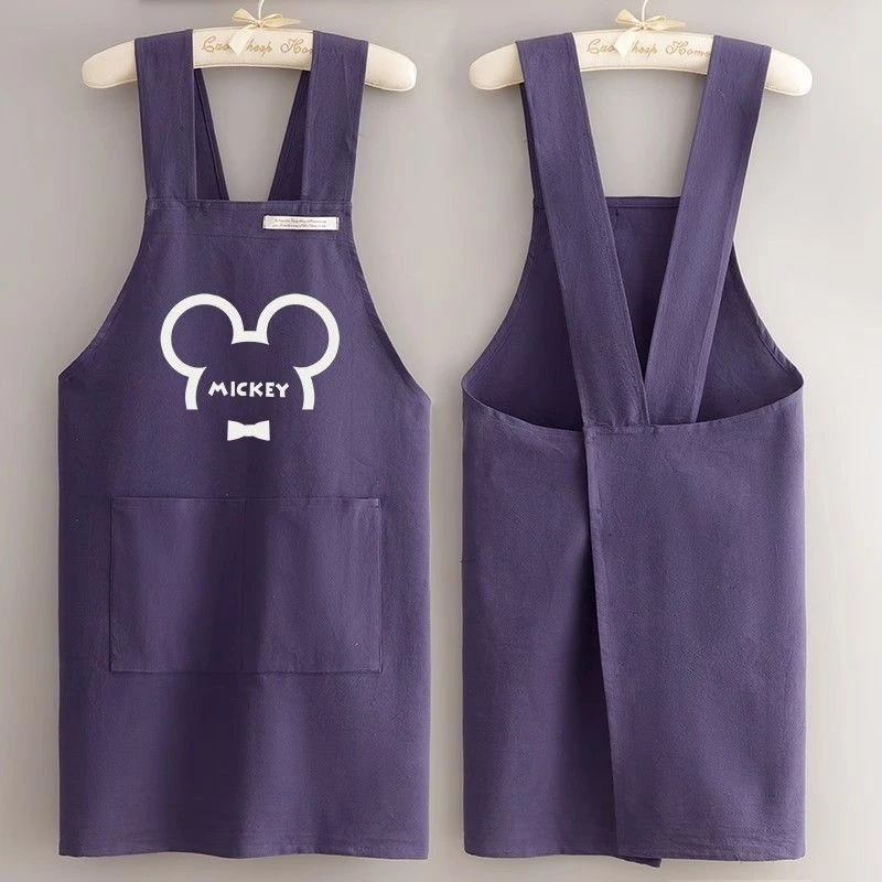 新款餐饮饭店工作上班围裙厨房家用可爱卡通围腰男女防油耐磨定制