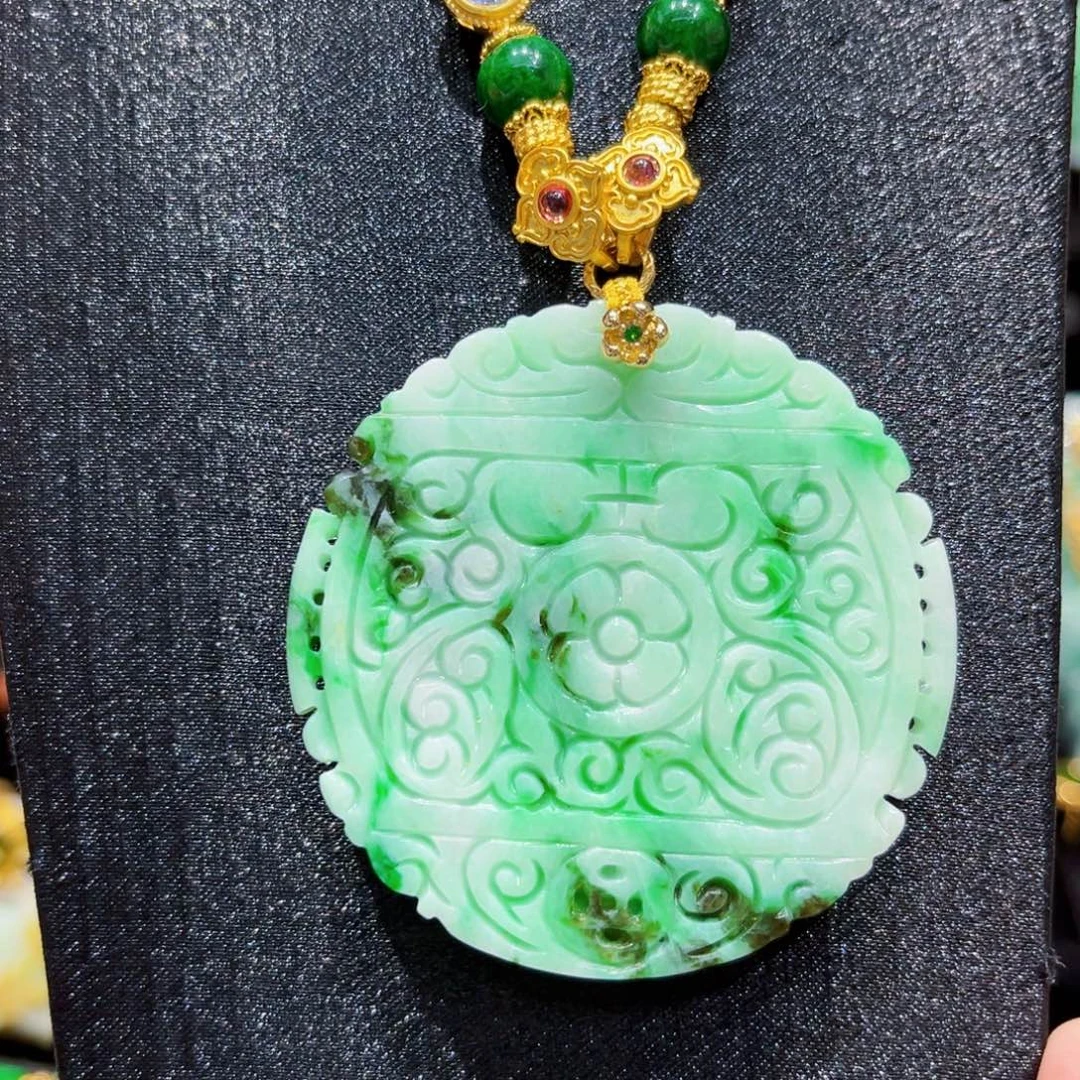 翡翠合金吊坠(赠链)国风