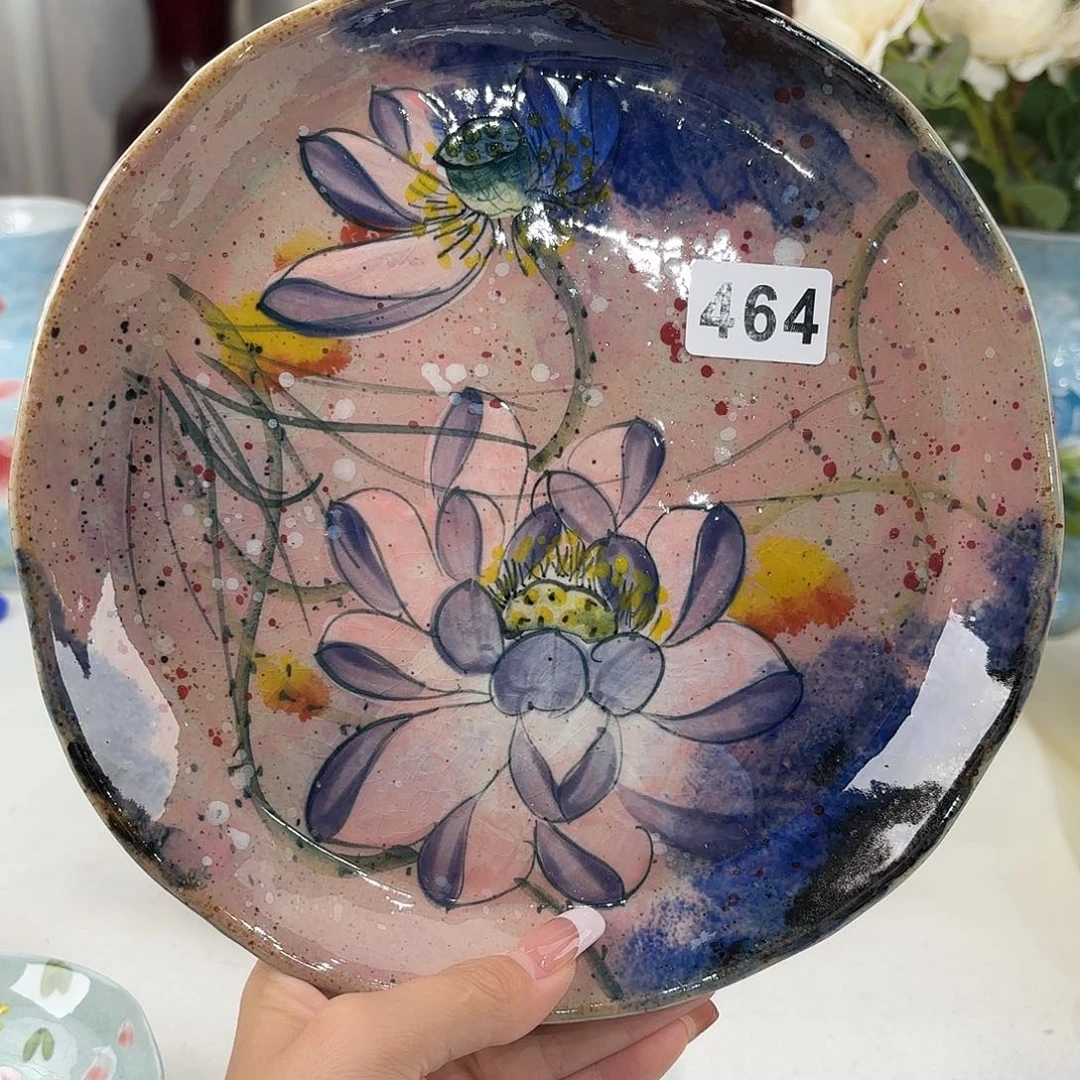 瓷片景德镇手绘高温釉下彩陶瓷茶具