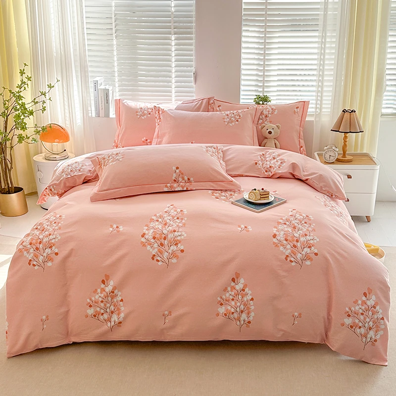 【礼盒装】新款纯棉斜纹棉印花四件套秋冬全棉轻奢床品柔软亲肤透气