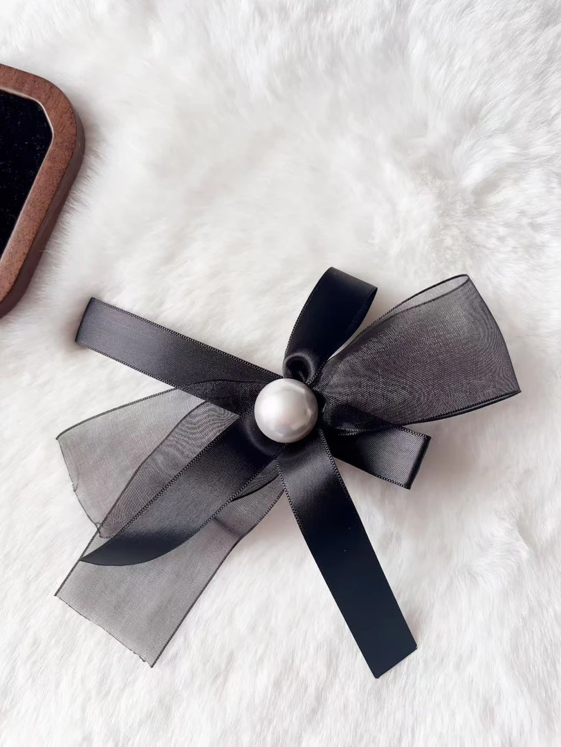 气质网纱蝴蝶结发夹A676