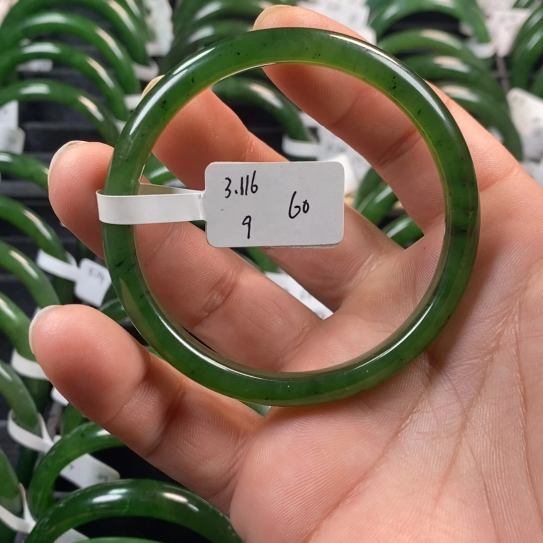 和田玉（碧玉）未镶嵌手镯60