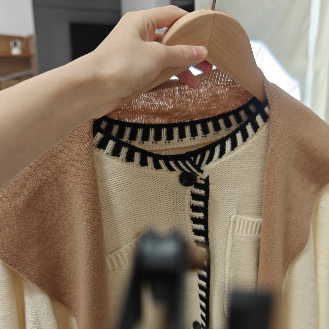 春夏棉麻苎麻连衣裙秋冬软糯亲肤气质绵羊毛衣针织开衫外套