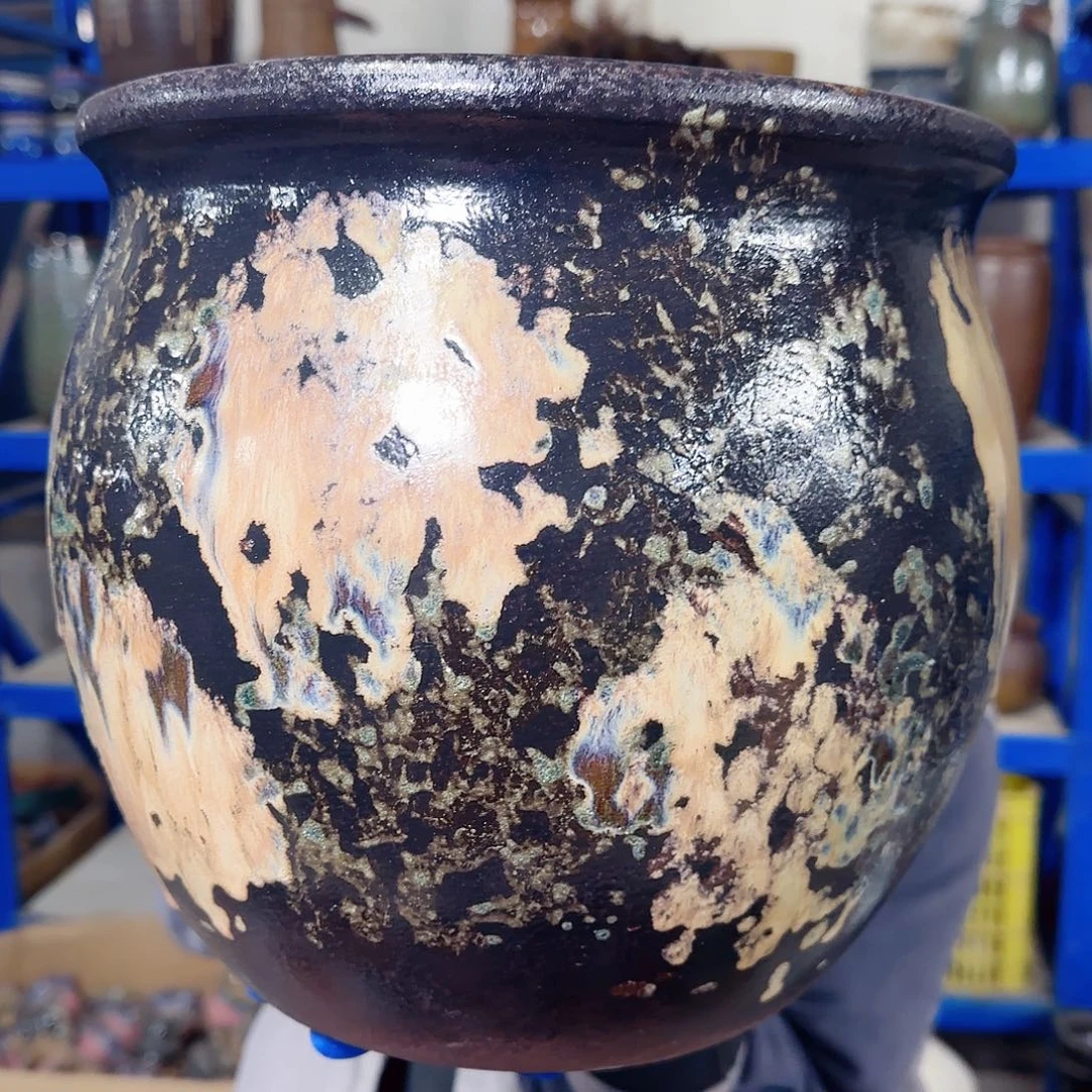 紫砂花盆高25口25