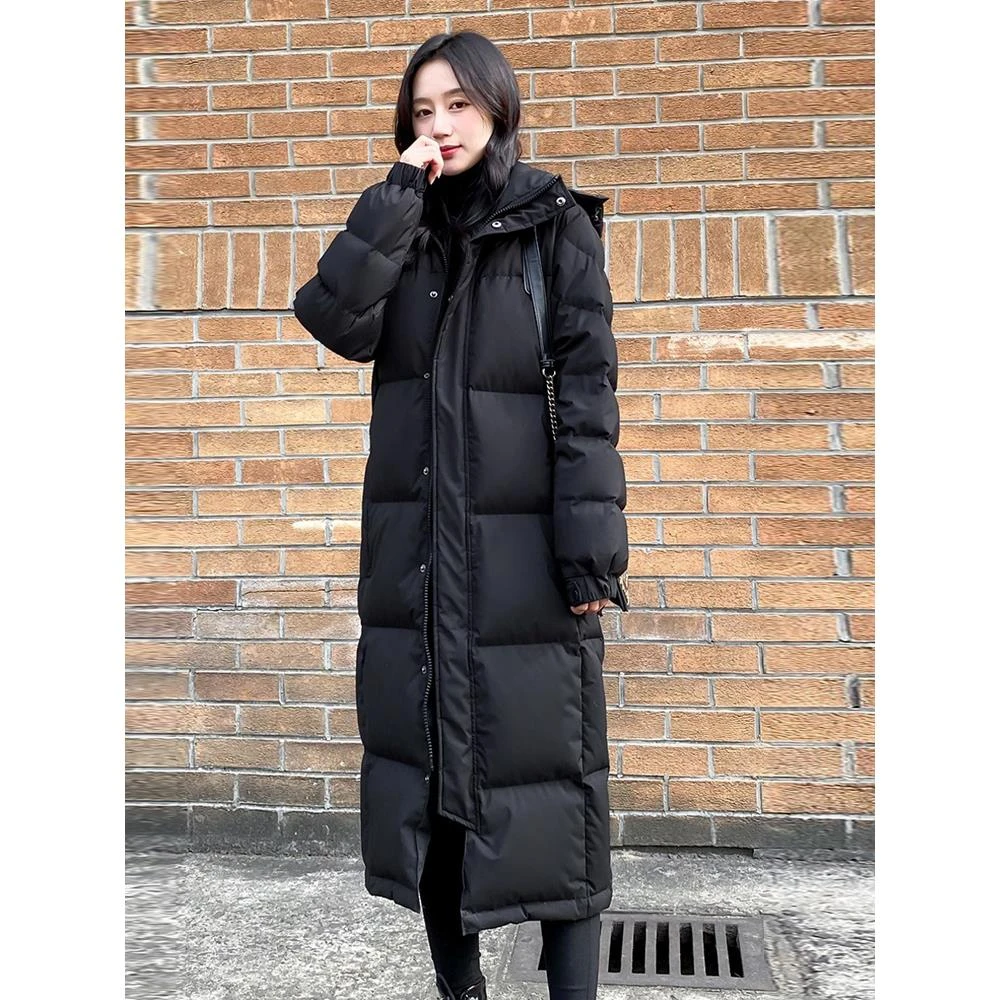 中戏爆款棉服女长款2025年冬季新款韩版棉衣过膝棉袄加厚保暖外套