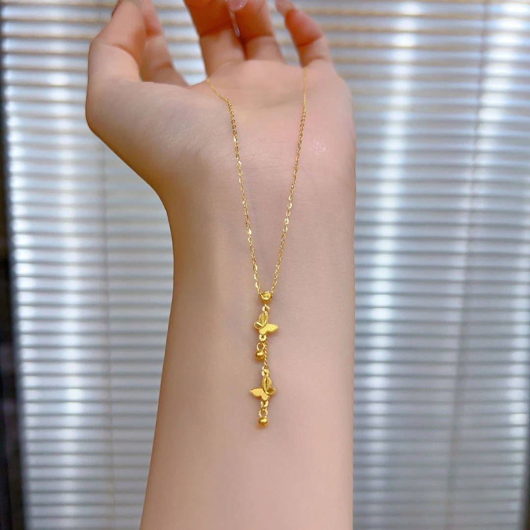 【琪琪专属】足金999 车花双碟套链时尚百搭女神风（多退少补）